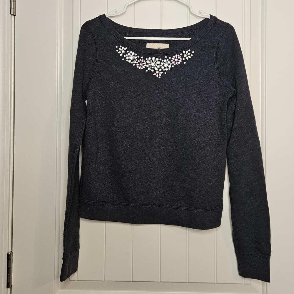 Hollister Embellished Cotton Mix Sweater